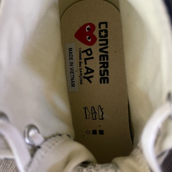 Converse PLAY COMME des GARCONS-WOMENS SIZE 11 MENS SIZE 9 - Picture 7 of 9
